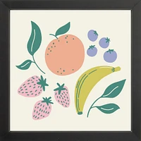 Fruits By Sally Murphy Design, Framed Giclee Print, White 11x11