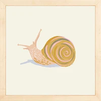 Snail By Sally Murphy Design, Framed Giclee Print, White 11x11