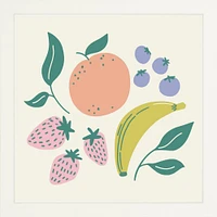 Fruits By Sally Murphy Design, Framed Giclee Print, White 11x11