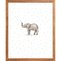 Elephant By Lanas Shop, Framed Giclee Print, White 12x15