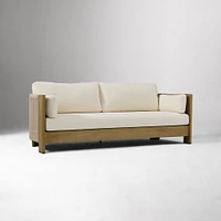 Porto Outdoor 66" Loveseat, Driftwood, Pearl Gray