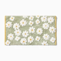 Daisy Shaggy Bath Mat, Sage