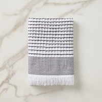 Two Tone Waffle Hand Towel, Soft Sage