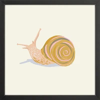 Snail By Sally Murphy Design, Framed Giclee Print, White 11x11