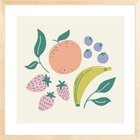 Fruits By Sally Murphy Design, Framed Giclee Print, White 11x11