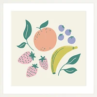 Fruits By Sally Murphy Design, Framed Giclee Print, White 11x11