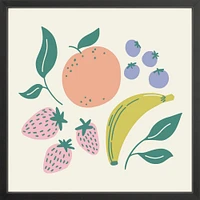 Fruits By Sally Murphy Design, Framed Giclee Print, White 11x11