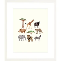 Safari By Lanas Shop, Framed Giclee Print, White 12x15