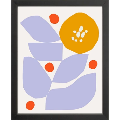 Abstract Floral By Ampersand Design Studio, Framed Giclee Print, White 12x15