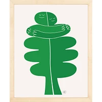 Tree Hug By CDR, Framed Giclee Print, White12x15