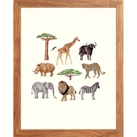 Safari By Lanas Shop, Framed Giclee Print, White 12x15