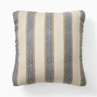 Outdoor Cabana Stripe Pillow, 20x20, Fern Green