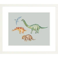 Dinosaurs By Lanas Shop, Framed Giclee Print, 15x12 White