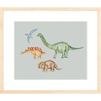 Dinosaurs By Lanas Shop, Framed Giclee Print, 15x12 White