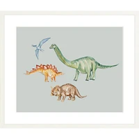 Dinosaurs By Lanas Shop, Framed Giclee Print, 15x12 White