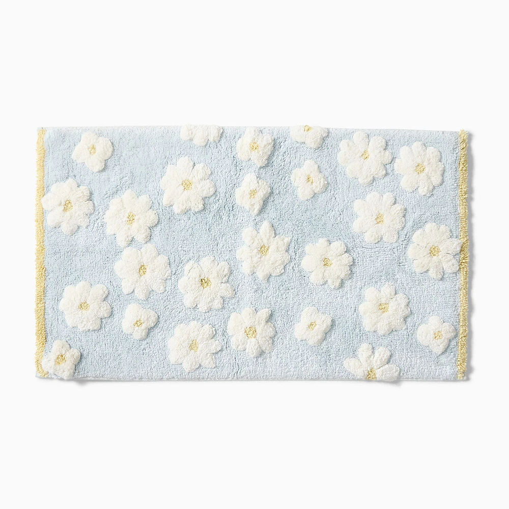 Daisy Shaggy Bath Mat, Sage