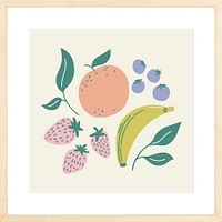 Fruits By Sally Murphy Design, Framed Giclee Print, White 11x11