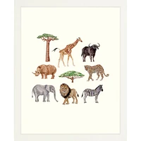 Safari By Lanas Shop, Framed Giclee Print, White 12x15