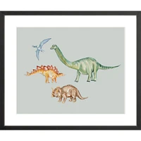 Dinosaurs By Lanas Shop, Framed Giclee Print, 15x12 White