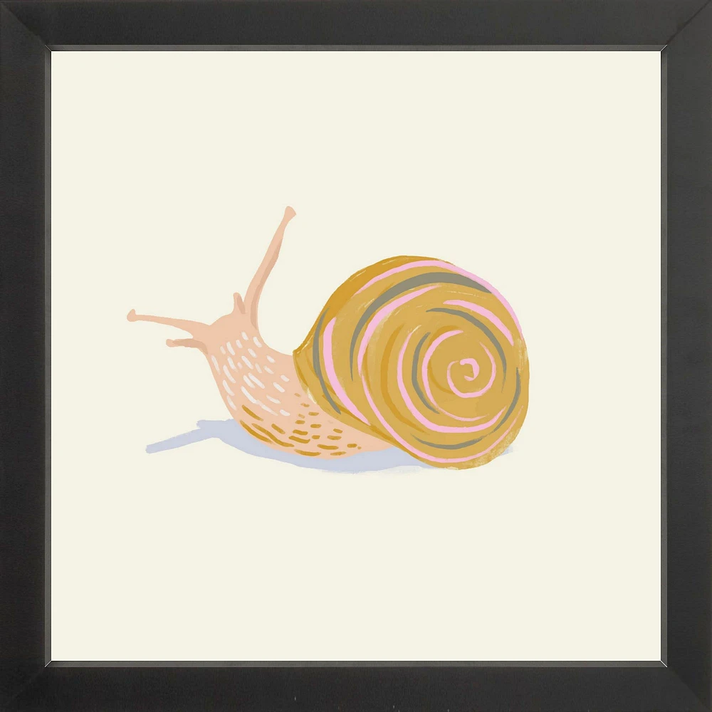 Snail By Sally Murphy Design, Framed Giclee Print, White 11x11