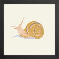 Snail By Sally Murphy Design, Framed Giclee Print, White 11x11