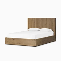 Zahra Oak Bed, Queen, Rustic Light Natural