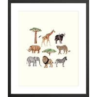 Safari By Lanas Shop, Framed Giclee Print, White 12x15