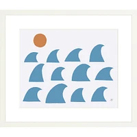 Rays And Waves By CDR, Framed Giclee Print, White 15x12