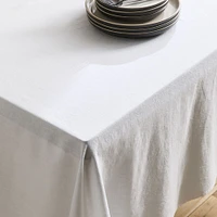 European Linen Tablecloth, White