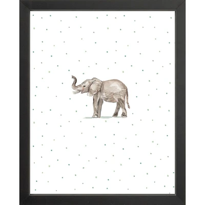 Elephant By Lanas Shop, Framed Giclee Print, White 12x15