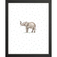 Elephant By Lanas Shop, Framed Giclee Print, White 12x15