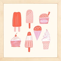 Ice Cream Truck By Sally Murphy Design, Framed Giclee Print, White 11x11