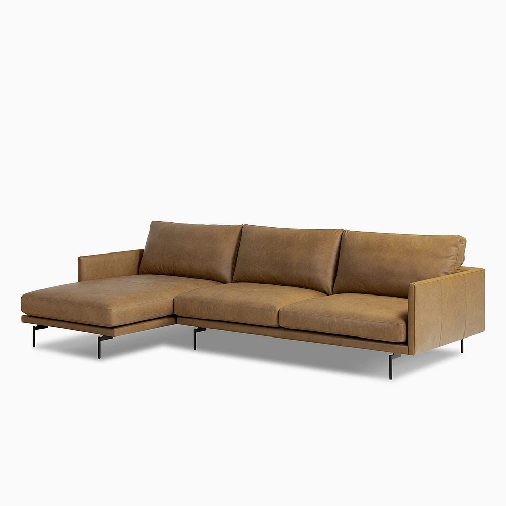 Augustin 2-Piece Sectional Sofa w/ Left Arm Chaise, Omari Natural