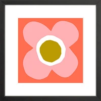 Modfloral By Ampersand Design Studio, Framed Giclee Print, Whitewash 11x11