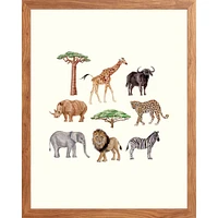 Safari By Lanas Shop, Framed Giclee Print, White 12x15