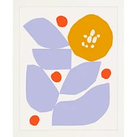 Abstract Floral By Ampersand Design Studio, Framed Giclee Print, White 12x15