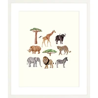 Safari By Lanas Shop, Framed Giclee Print, White 12x15