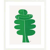 Tree Hug By CDR, Framed Giclee Print, White12x15