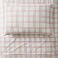 Watercolor Gingham, Lilac, Twin