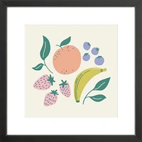 Fruits By Sally Murphy Design, Framed Giclee Print, White 11x11