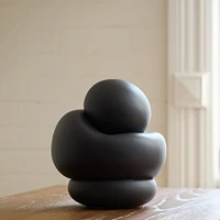 Clara Ceramic Object, Black, Small