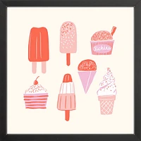 Ice Cream Truck By Sally Murphy Design, Framed Giclee Print, White 11x11