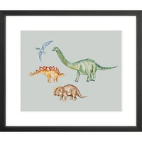 Dinosaurs By Lanas Shop, Framed Giclee Print, 15x12 White