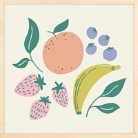 Fruits By Sally Murphy Design, Framed Giclee Print, White 11x11