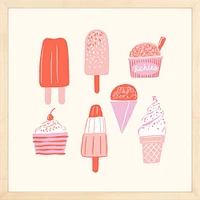 Ice Cream Truck By Sally Murphy Design, Framed Giclee Print, White 11x11