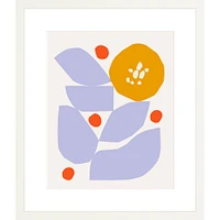 Abstract Floral By Ampersand Design Studio, Framed Giclee Print, White 12x15