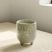 Glazed Ceramic Filled Candle, Single Wick