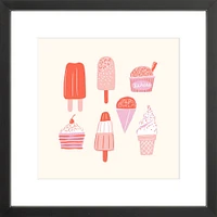 Ice Cream Truck By Sally Murphy Design, Framed Giclee Print, White 11x11