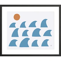 Rays And Waves By CDR, Framed Giclee Print, White 15x12