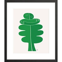 Tree Hug By CDR, Framed Giclee Print, White12x15